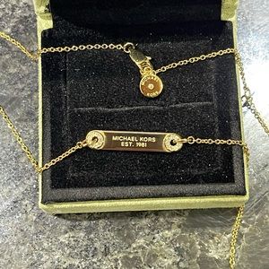 Michael Kors Gold Plated with clear Crystals